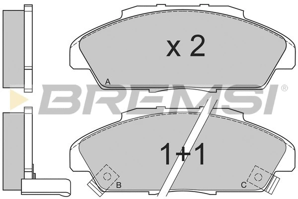 Brake Pad Set, disc brake (BP2519)