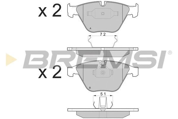 Brake Pad Set, disc brake (BP3073)