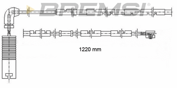 Warning Contact, brake pad wear (WI0616)