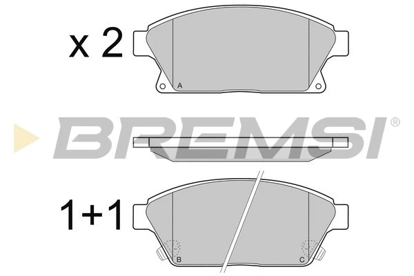 Brake Pad Set, disc brake (BP3405)
