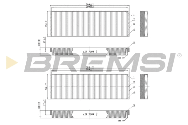 Filter, cabin air (FC0851)