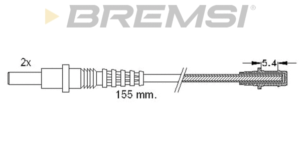Warning Contact, brake pad wear (WI0633)