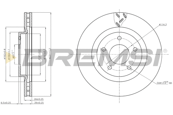 Brake Disc (CD7624V)