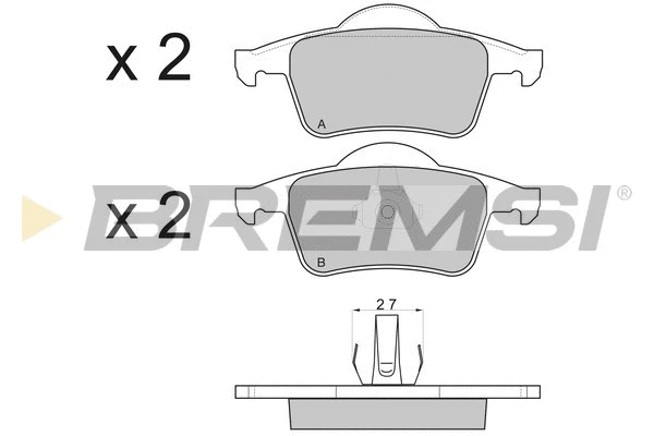 Brake Pad Set, disc brake (BP2843)