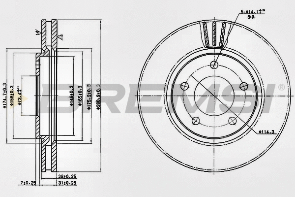 Brake Disc (CD7214V)