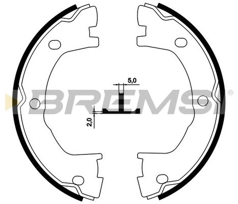Brake Shoe Set, parking brake (GF0183)