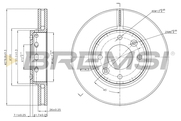 Brake Disc (CD7397V)