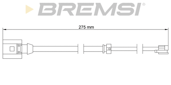 Warning Contact, brake pad wear (WI0766)