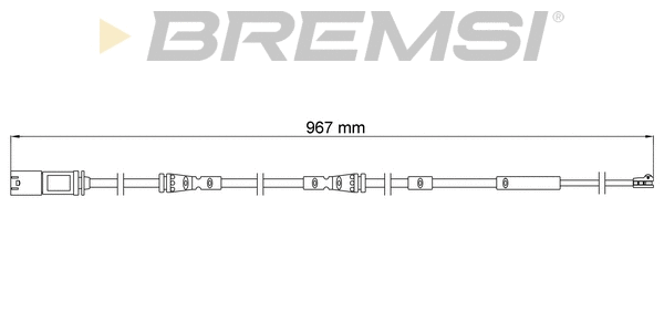 Warning Contact, brake pad wear (WI0958)
