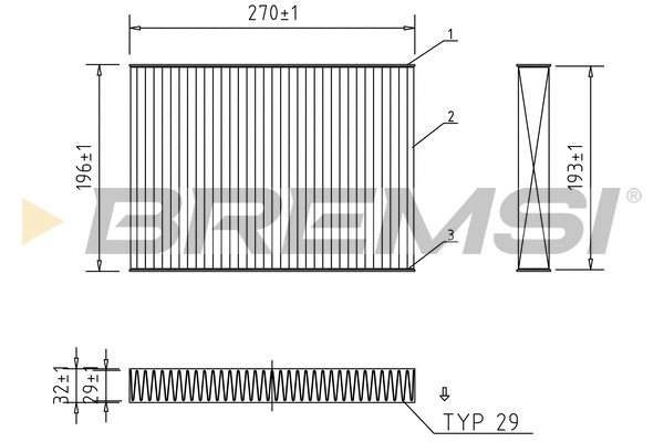 Filter, cabin air (FC0861C)