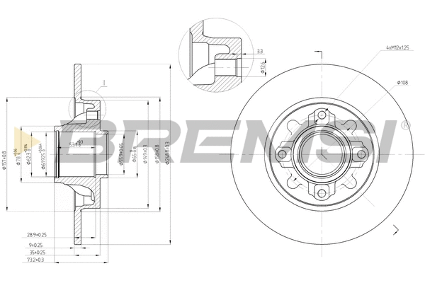 Brake Disc (CD7696S)