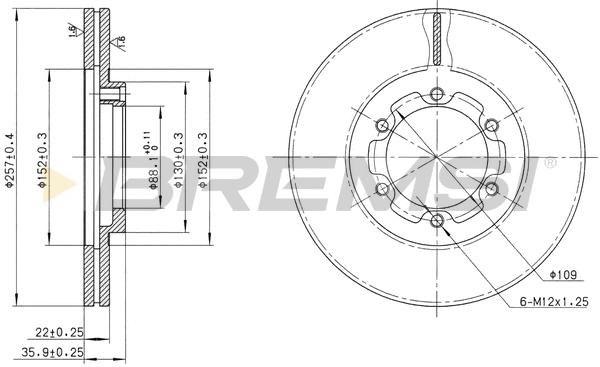 Brake Disc (CD6385V)