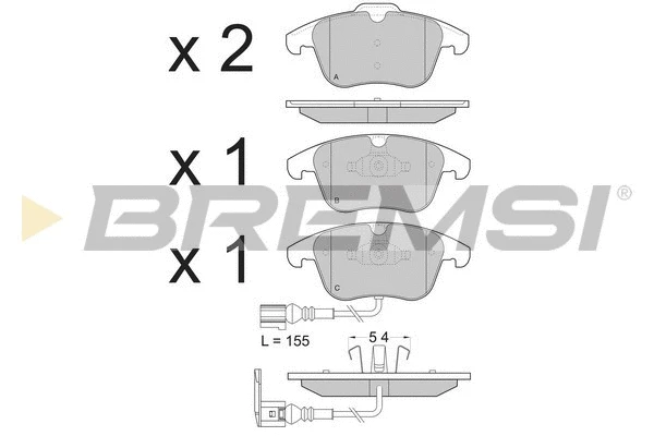 Brake Pad Set, disc brake (BP3394)