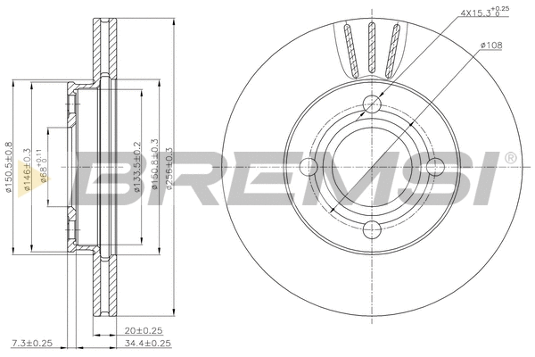 Brake Disc (CD6256V)