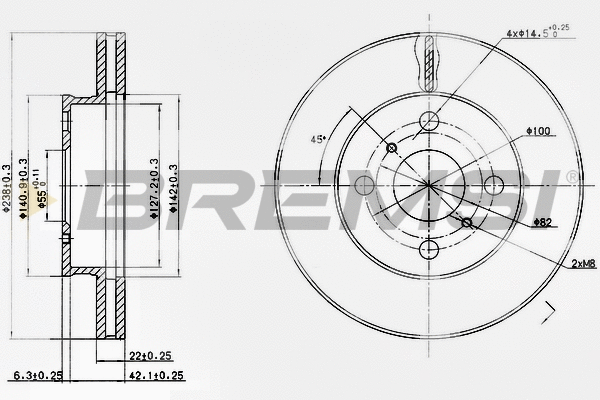 Brake Disc (CD6413V)
