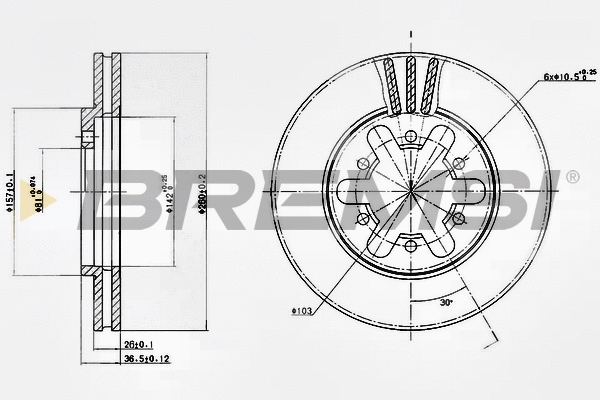 Brake Disc (CD6443V)