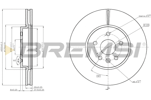 Brake Disc (CD8385V)