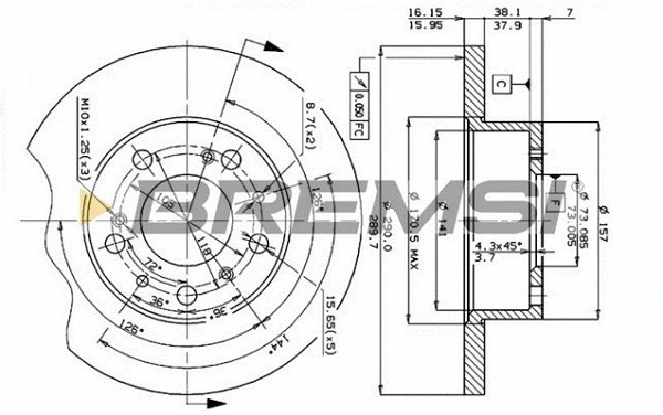 Brake Disc (CD6069S)