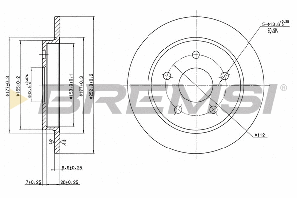 Brake Disc (CD6232S)