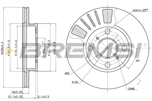 Brake Disc (CD7094V)
