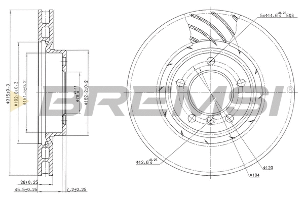 Brake Disc (CD6804V)