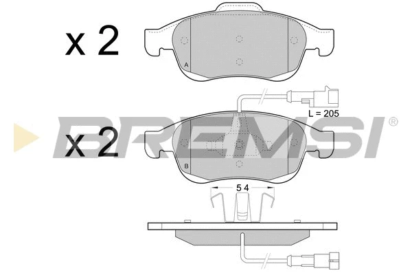 Brake Pad Set, disc brake (BP3436)