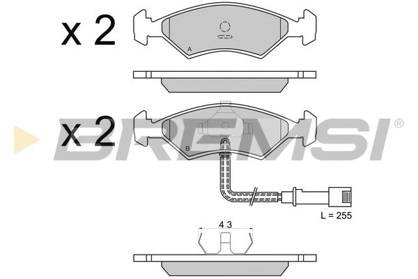 Brake Pad Set, disc brake (BP2266)