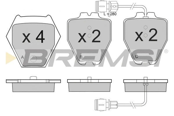 Brake Pad Set, disc brake (BP3122)