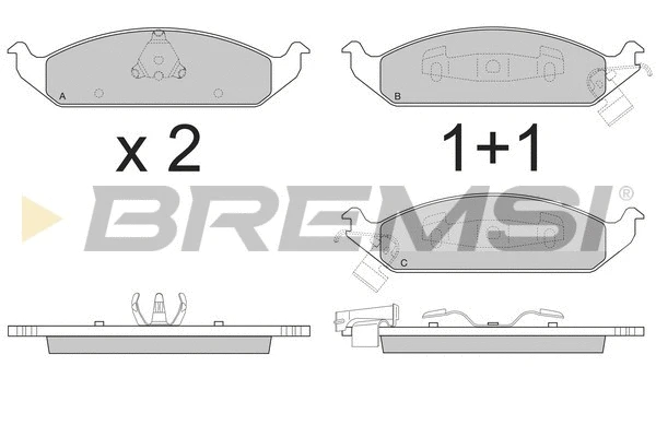 Brake Pad Set, disc brake (BP2837)