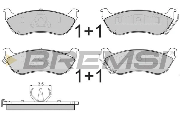 Brake Pad Set, disc brake (BP2892)