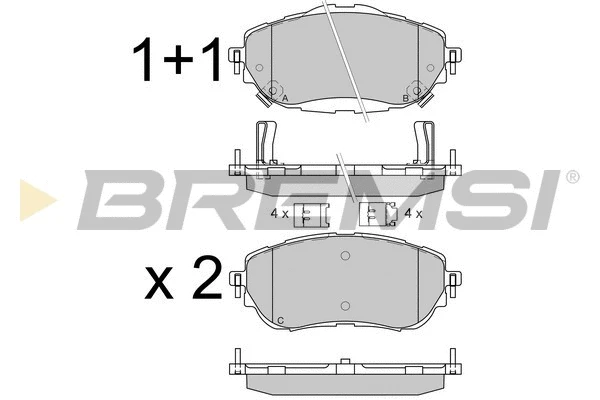 Brake Pad Set, disc brake (BP3537)