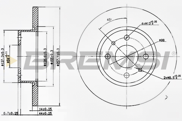 Brake Disc (CD6129S)