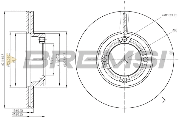 Brake Disc (CD6941V)