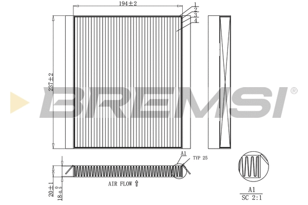 Filter, cabin air (FC0453C)