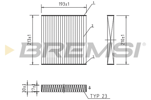 Filter, cabin air (FC0099A)