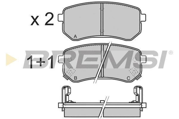 Brake Pad Set, disc brake (BP3212)