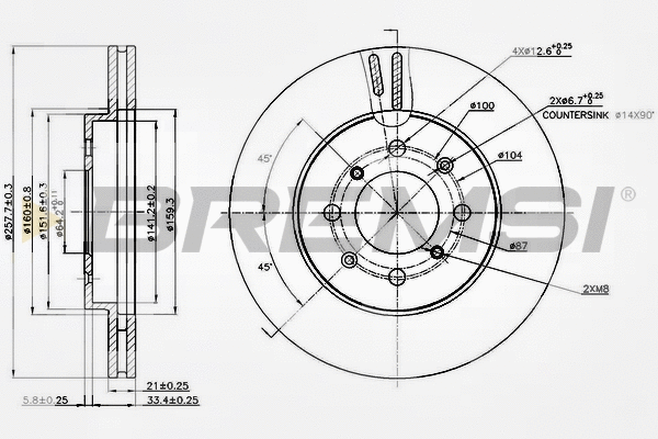 Brake Disc (CD7610V)