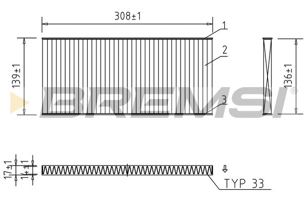 Filter, cabin air (FC0958C)