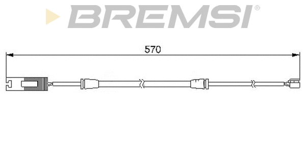 Warning Contact, brake pad wear (WI0530)
