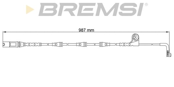Warning Contact, brake pad wear (WI0670)