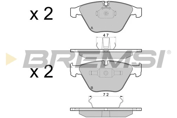 Brake Pad Set, disc brake (BP3454)