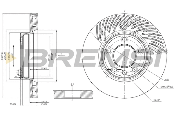 Brake Disc (CD7591VRD)