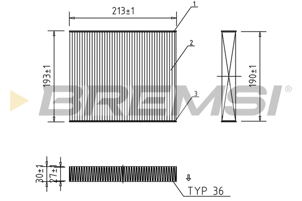 Filter, cabin air (FC0075)