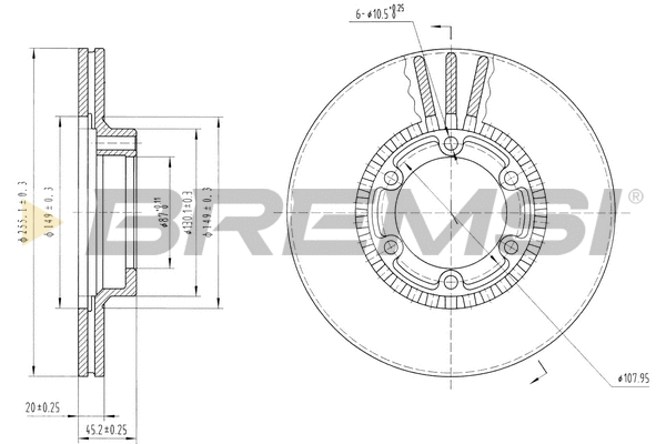 Brake Disc (CD6392V)