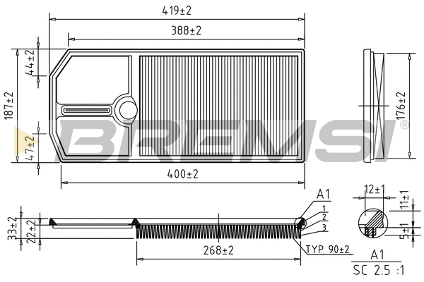 Air Filter (FA1668)