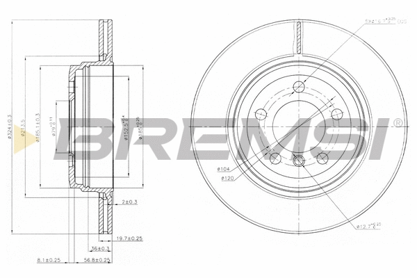 Brake Disc (CD7244V)