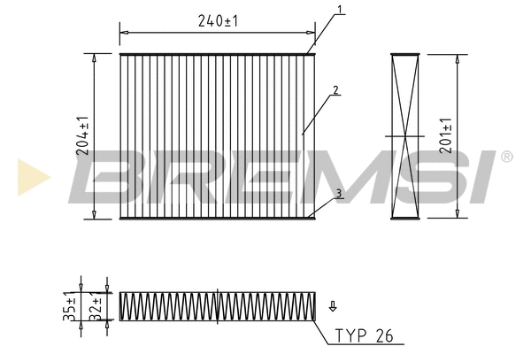 Filter, cabin air (FC0073A)