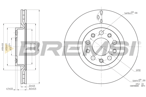 Brake Disc (CD8556V)