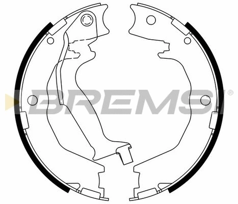 Brake Shoe Set, parking brake (GF0768)