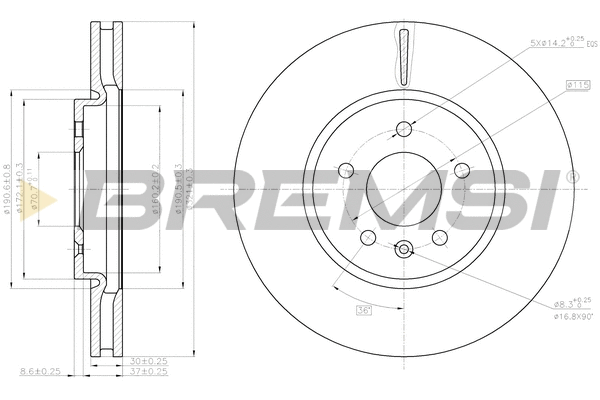 Brake Disc (CD8191V)